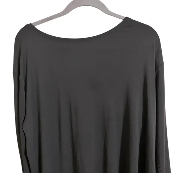 Eileen Fisher Gray Silk Asymmetrical Top Large - Picture 2 of 6